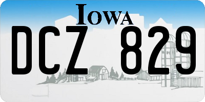 IA license plate DCZ829