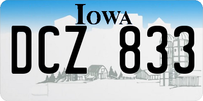IA license plate DCZ833