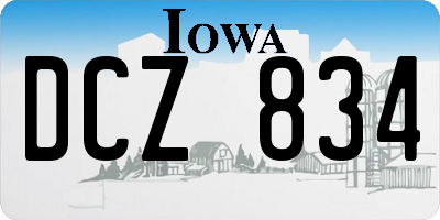 IA license plate DCZ834