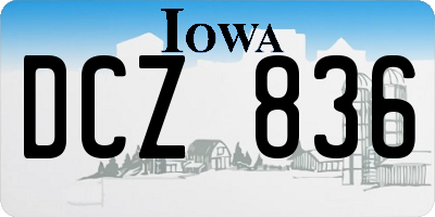 IA license plate DCZ836