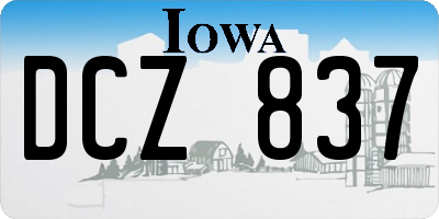 IA license plate DCZ837