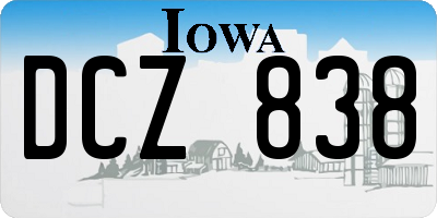 IA license plate DCZ838
