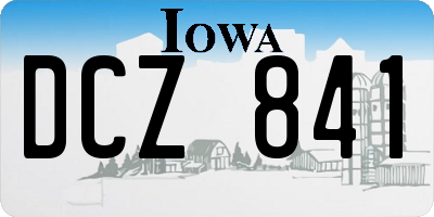 IA license plate DCZ841