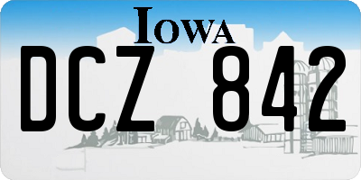 IA license plate DCZ842