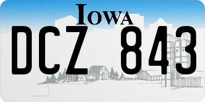 IA license plate DCZ843