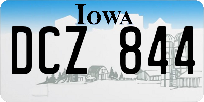 IA license plate DCZ844