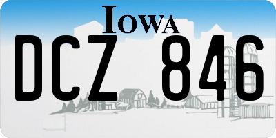 IA license plate DCZ846