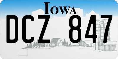 IA license plate DCZ847