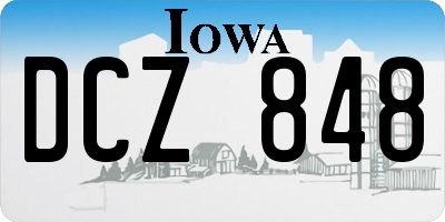 IA license plate DCZ848