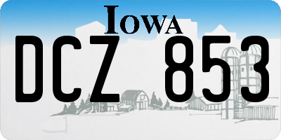 IA license plate DCZ853