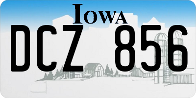 IA license plate DCZ856