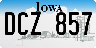IA license plate DCZ857