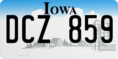 IA license plate DCZ859