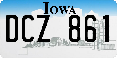 IA license plate DCZ861
