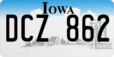 IA license plate DCZ862