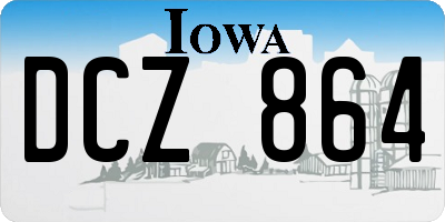 IA license plate DCZ864