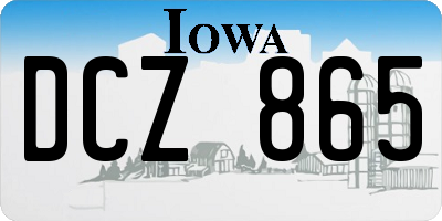 IA license plate DCZ865