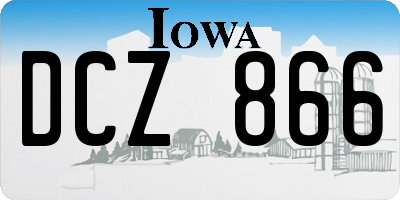 IA license plate DCZ866