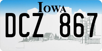 IA license plate DCZ867