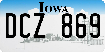 IA license plate DCZ869