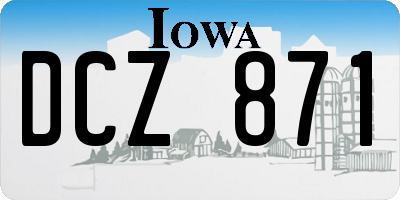 IA license plate DCZ871
