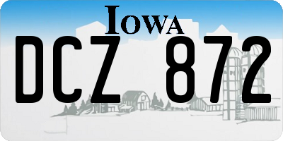 IA license plate DCZ872
