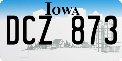 IA license plate DCZ873