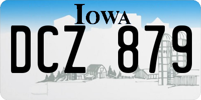 IA license plate DCZ879