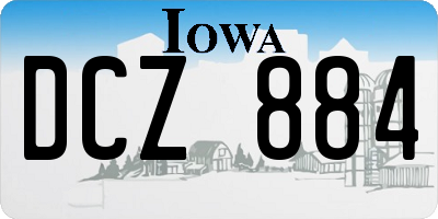 IA license plate DCZ884