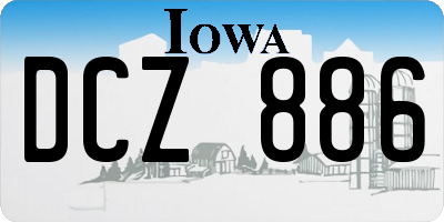IA license plate DCZ886