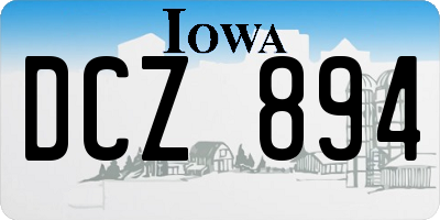 IA license plate DCZ894