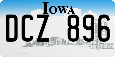 IA license plate DCZ896