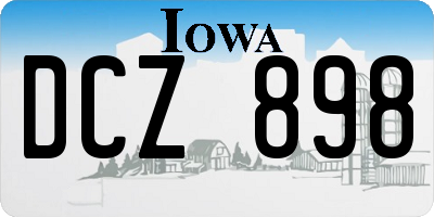 IA license plate DCZ898