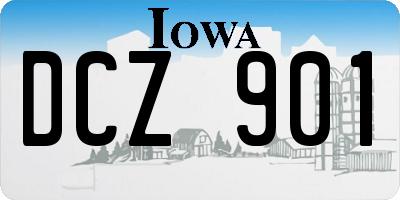IA license plate DCZ901