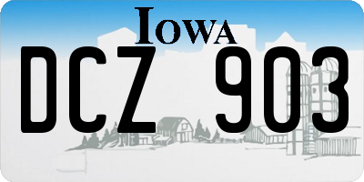 IA license plate DCZ903