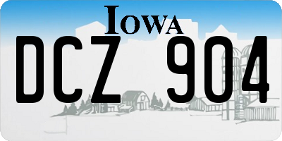 IA license plate DCZ904