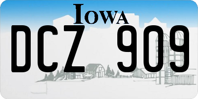 IA license plate DCZ909