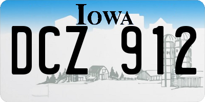 IA license plate DCZ912
