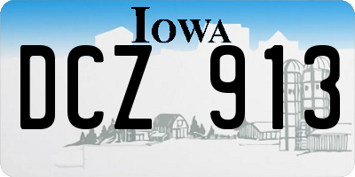 IA license plate DCZ913