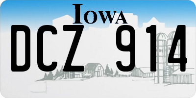 IA license plate DCZ914