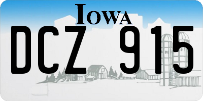 IA license plate DCZ915
