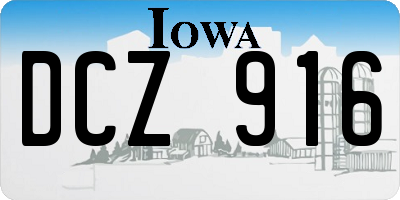 IA license plate DCZ916
