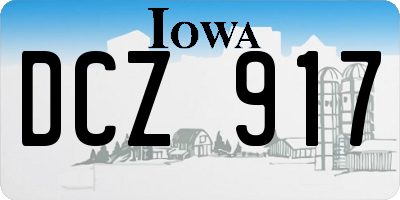 IA license plate DCZ917