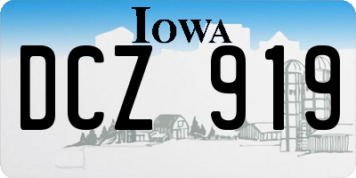 IA license plate DCZ919