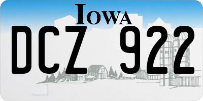 IA license plate DCZ922