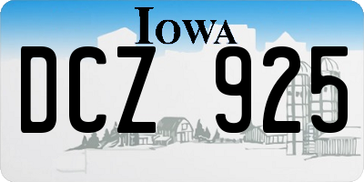 IA license plate DCZ925