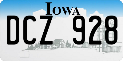 IA license plate DCZ928