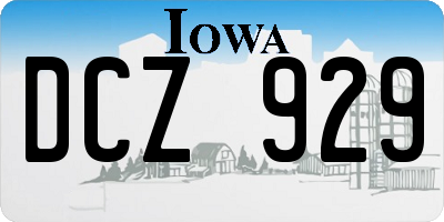 IA license plate DCZ929