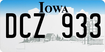 IA license plate DCZ933