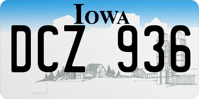 IA license plate DCZ936
